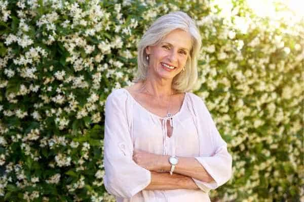 Older woman happy with urinary incontinence treatment Hockley