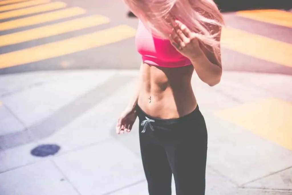 Woman with toned stomach after LA-EMS Body Sculpting Treatment Hockley