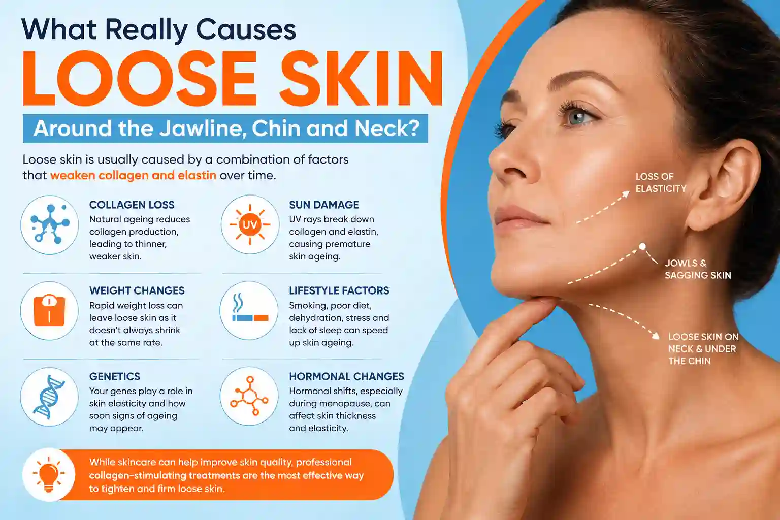 What Really Causes Loose Skin Around the Jawline, Chin and Neck Hockley?